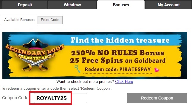 royal ace no deposit bonus codes 2020