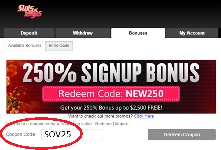 11/4/ · We currently have 6 amazing and exclusive Slots of Vegas bonus codes, including 3 no deposit bonus codes worth $75 in free casino chips.To get started, register your new Slots of Vegas account here and redeem our first no deposit bonus code SOV25 for a $25 free chip! Redeem all our Slots of Vegas coupon codes described : Slots of Vegas No Deposit Bonus Codes.