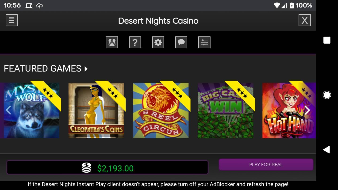 Desert Nights Casino Signup Bonus