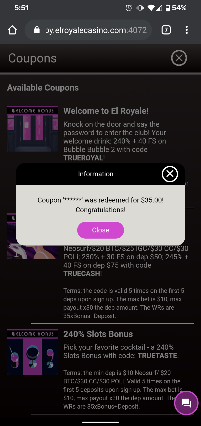 el royale coupon code